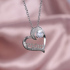 Mom’s Heart of Love Zirconia Necklace