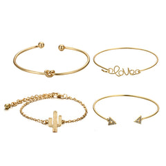 Triangle Knot LOVE Bracelet Set
