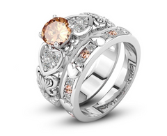 Heart Platinum Ring