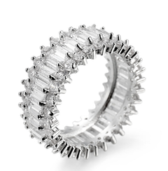 White Circle Stone Ring