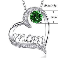 Mom’s Heart of Love Zirconia Necklace