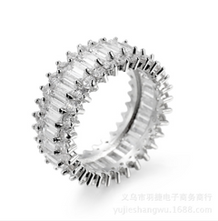 White Circle Stone Ring