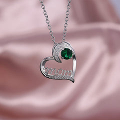 Mom’s Heart of Love Zirconia Necklace